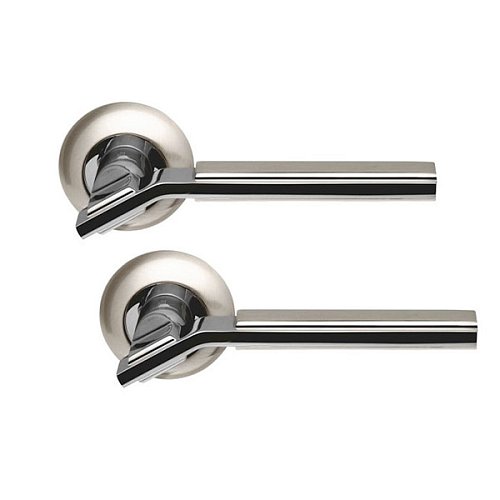 Ручки на розеті ARMADILLO Cosmo (BK6-1-ET-1) SN/CP матовий нікель/хром - Фото №1