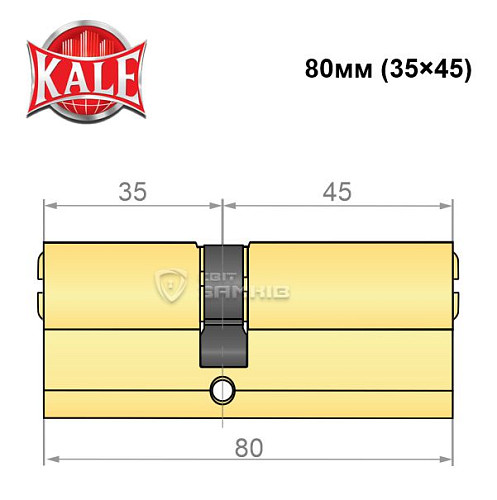 Цилиндр KALE 164DBNE 80 (35*45) PB ст.плас. - Фото №2