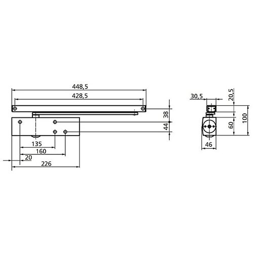 Доводчик GEZE TS 3000 VBC SLD HO с фиксацией до 80кг Серебряный - Фото №3