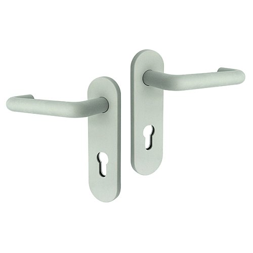 Ручки противопожарные на планке MARVON SP1 нажимная-нажимная 72мм серый матовый - Фото №1