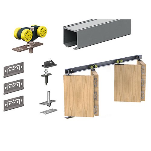 Раздвижная система VALCOMP Herkules PLUS HP2/40 длина 1,8 м на 4 полотна весом до 40 кг - Фото №10