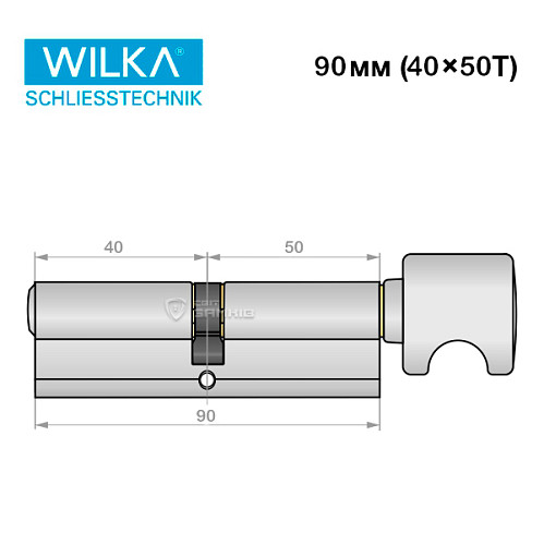 Цилиндр WILKA 1405 A 90T (40*50T) никель - Фото №8