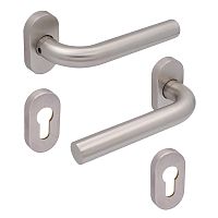 Ручки на розетте CISA PL Radius овальная розетта 07070.81 нержавеющая сталь