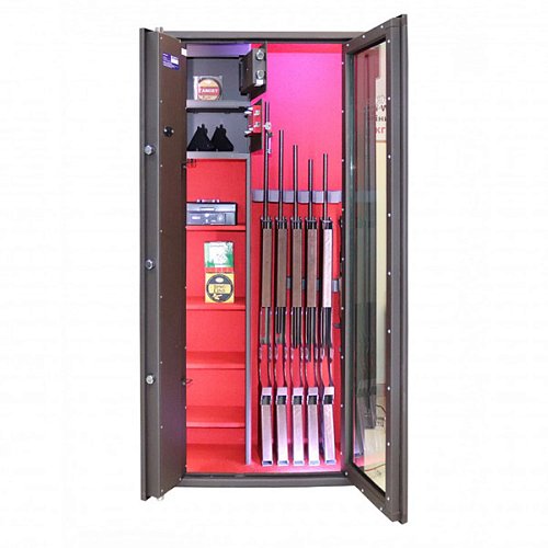 Сейф для зброї GRIFFON GG.700.E BROWN з броньованим склом - Фото №3