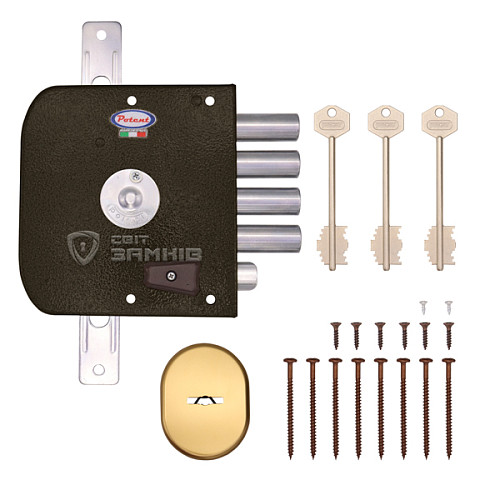 Замок накладной POTENT 930 (BS60мм) левый 3 ключа - Фото №5