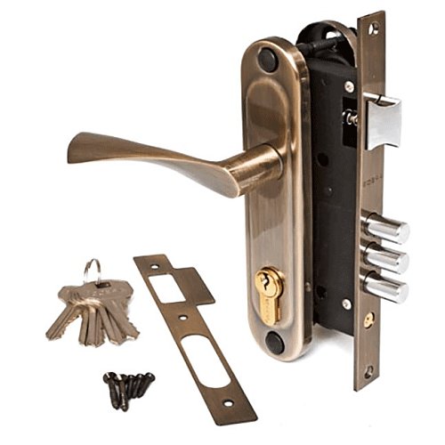 Комплект замка APECS 1523/60 (BS45*70мм) AB античная бронза - Фото №1