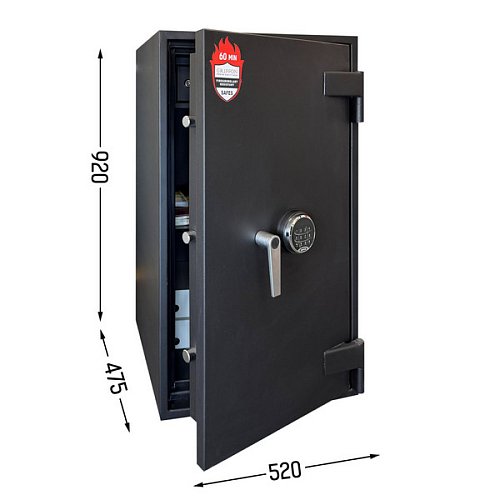 Сейф огнестойкий GRIFFON FRS.90.E BLACK - Фото №2