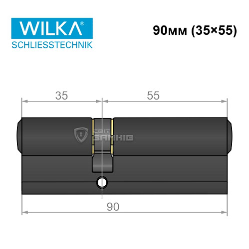 Циліндр WILKA 1400 A 90 (35*55) чорний - Фото №7