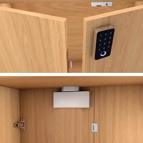 Замок меблевий PES Office 6 електронний кодовий сірий - Фото №5