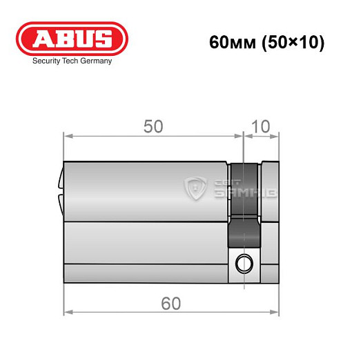 Цилиндр половинка ABUS Bravus 4000 MX (модульный) 60 (50*10) никель сатин 3 ключа - Фото №7