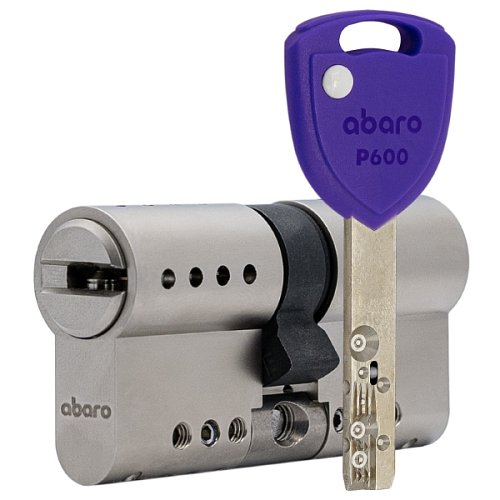 Циліндр ABARO P600 (модульний) 87 (41*46) Ni нікель сатин 5 ключів - Фото №1
