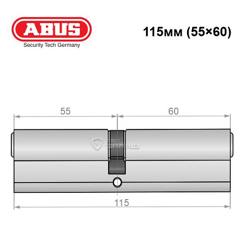 Цилиндр ABUS S60P 115 (55*60) никель - Фото №6