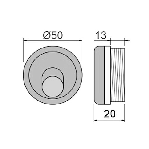Протектор магнітний DISEC 3G8 для замків OMEGA 20 мм без накладки хром полірований - Фото №8