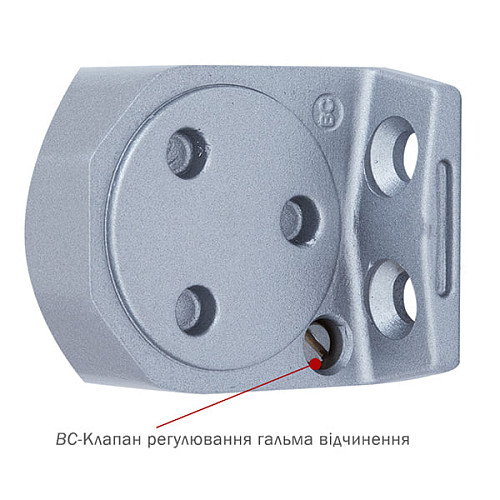 Доводчик RYOBI DS-2055P BC PRL с фиксацией до 80кг Серый - Фото №7