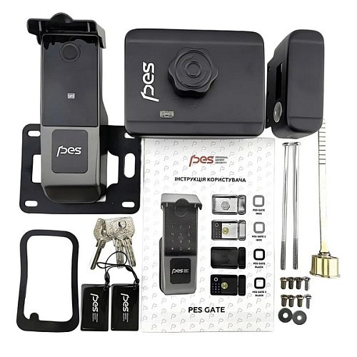 Умный замок PES Gate накладной черный - Фото №4