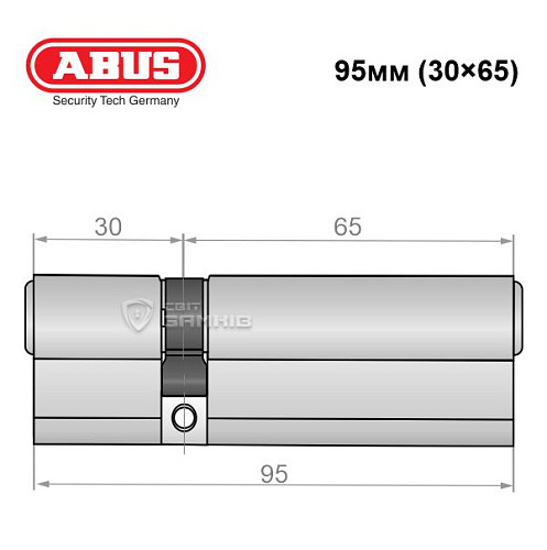 Циліндр ABUS Integral MX (модульний) 95 (30*65) нікель - Фото №6