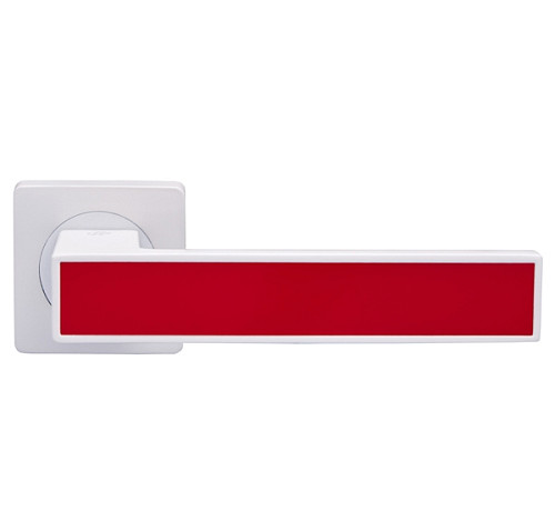 Ручки на розетте GAVROCHE Magnium AL-A1 WHITE/RED белый/красный - Фото №3