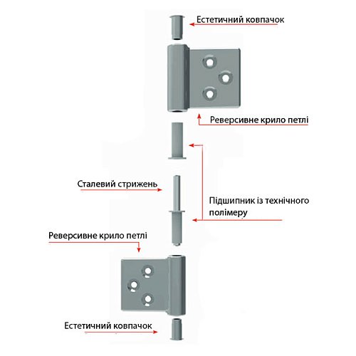 Петля ALDEGHI LUIGI 143NO032T 84*32 мм NO черный - Фото №2