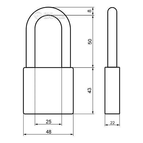 Замок навісний ABLOY PL330 Sentry довга дужка (2 ключа) - Фото №6