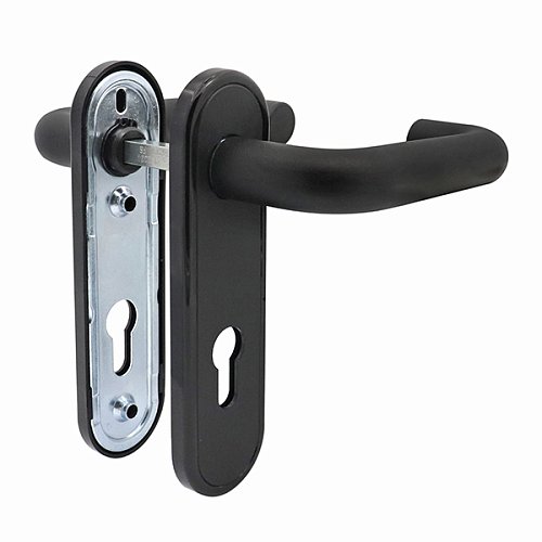 Ручки протипожежні на планці CISA 07070.26 натискна-натискна 72 мм чорний - Фото №3