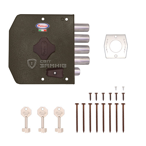 Замок накладной POTENT 435 (BS60мм) левый 3 ключа - Фото №5