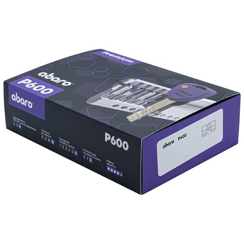 Циліндр ABARO P600 (модульний) 107 (36*71) Ni нікель сатин 5 ключів - Фото №14