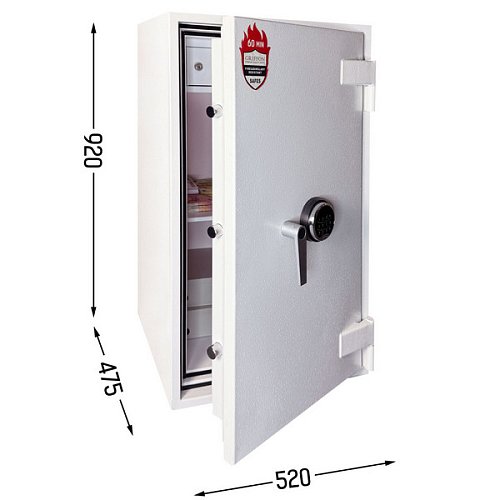 Сейф вогнестійкий GRIFFON FRS.90.E WHITE - Фото №2