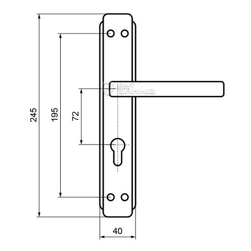 Ручки на планке OZCANLAR Hazal Yale 72 никель сатин - Фото №2