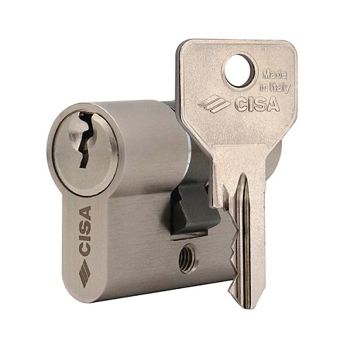Цилиндр CISA C2000 44 (22*22) никель матовый 5 ключей - Фото №1
