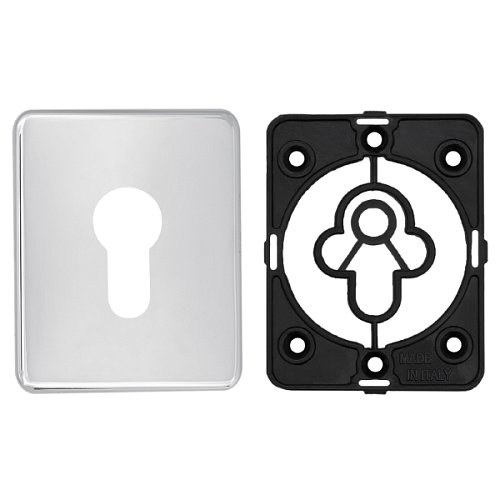 Накладка на серцевину AZZI FAUSTO MY/TEKNO/CL прямокутна хром полірований - Фото №3