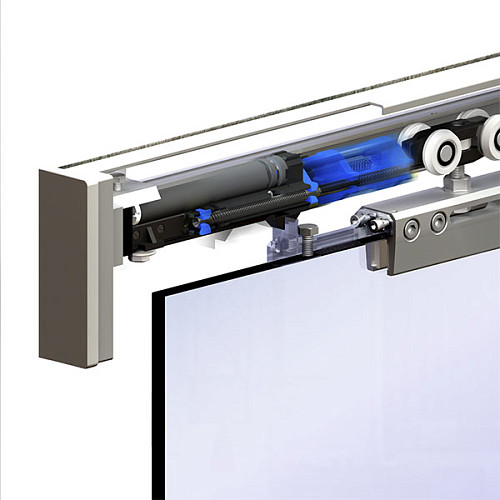 Раздвижная система VALCOMP Herkules Glass HG01 длина 4 м на 2 полотна весом до 100 кг 8-12 мм - Фото №2