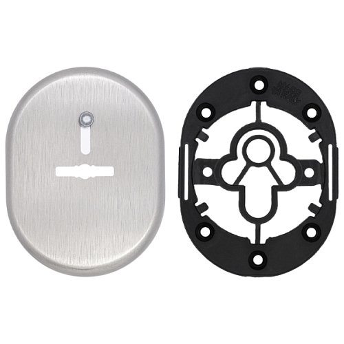 Накладка сувальдна AZZI FAUSTO MDM/KSV/CV зі шторкою овальна стандарт нікель матовий - Фото №4