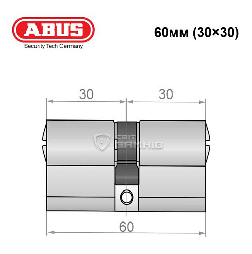 Цилиндр ABUS Bravus 4000 Compact 60 (30*30) никель сатин - Фото №7