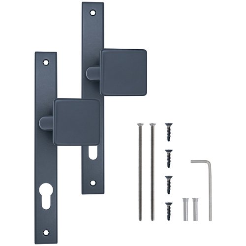 Ручки на планці ABARO Monaco FF фіксована-фіксована антрацит - Фото №6