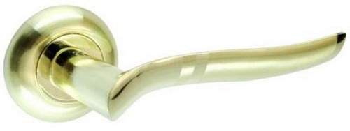 Ручки на розетте KEDR R10.035-AL SB/PB золото/матовое золото - Фото №2