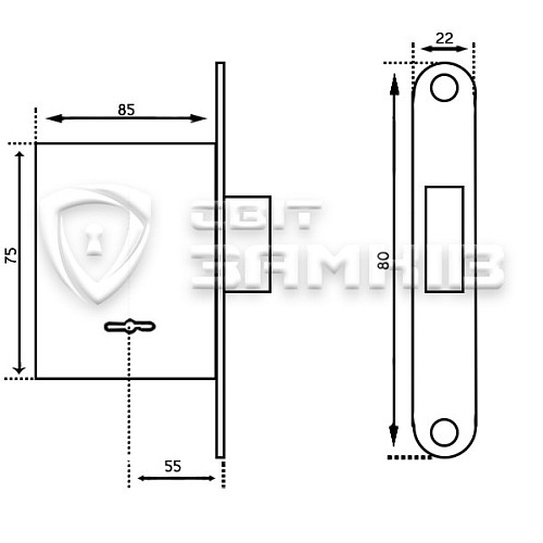 Механизм замка ЗЕНИТ ЗВ8 - 4 (BS55мм) - Фото №5