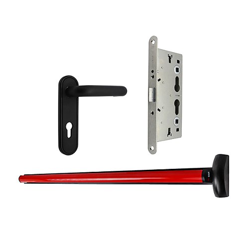 Комплект врізної антипаніки CISA Fast Touch 59711.00 1200 мм червона із замком та ручкою - Фото №1