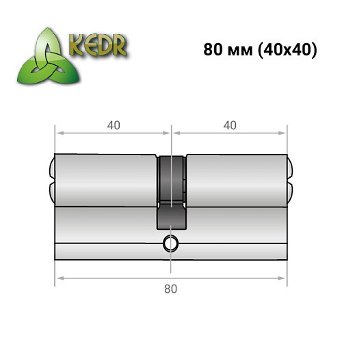 Циліндр KEDR Zink 80 (40*40) ZN хром - Фото №8