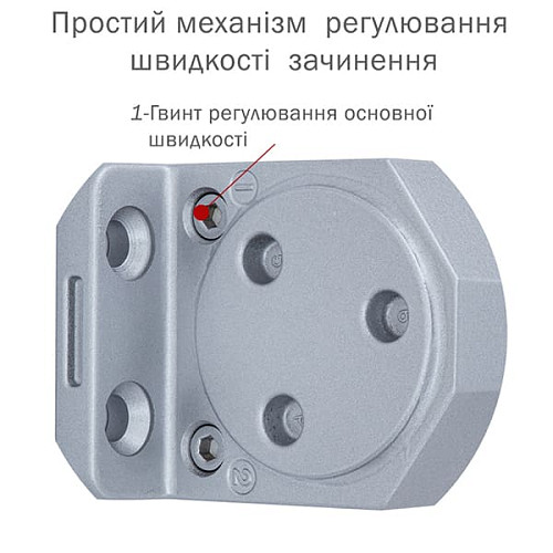 Доводчик RYOBI DS-3550P BC/DA PRL с фиксацией до 100кг Серый - Фото №6