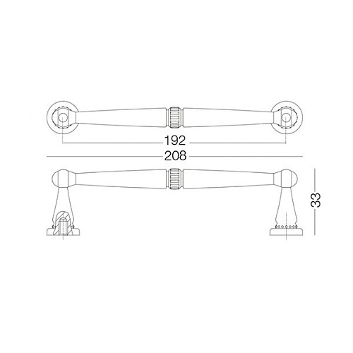 Ручка для мебели MVM D-1015 192 мм MAN матовый античный никель - Фото №3