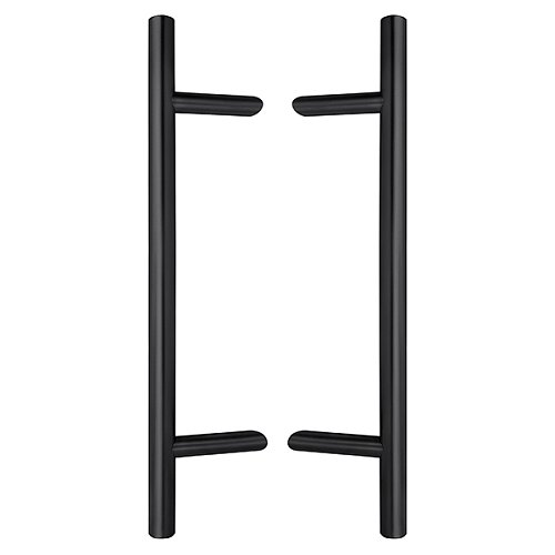 Ручки скобы ABARO Bali 45° L: 800 X: 600 D: 32mm SS 304 черный RAL 9005 (комплект) - Фото №1