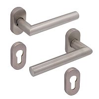 Ручки на розеті CISA PL Angle овальна розета 07070.82 нержавіюча сталь