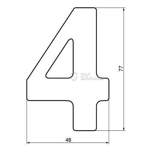 Цифра «4» нержавеющая сталь - Фото №6