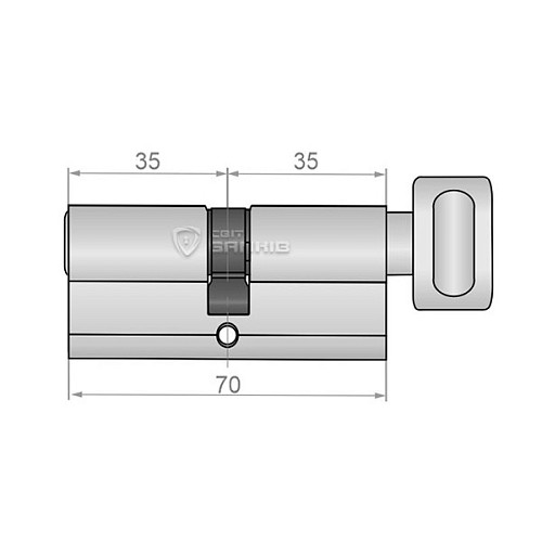 Цилиндр Protect 70T (35*35T) вороток хром - Фото №6