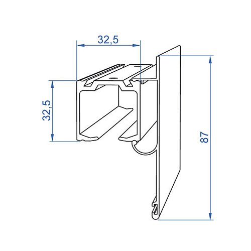 Розсувна система VALCOMP Herkules HS120 довжина 4 м (2+2) на 2 полотна вагою до 120 кг - Фото №15