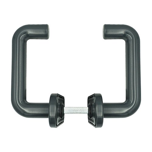 Ручки противопожарные на планке MARVON SP1 нажимная-нажимная 72мм серый глянец - Фото №4