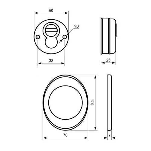 Протектор AZZI FAUSTO F23 Antitubo Widia 25 мм 85х70 матовый хром - Фото №5