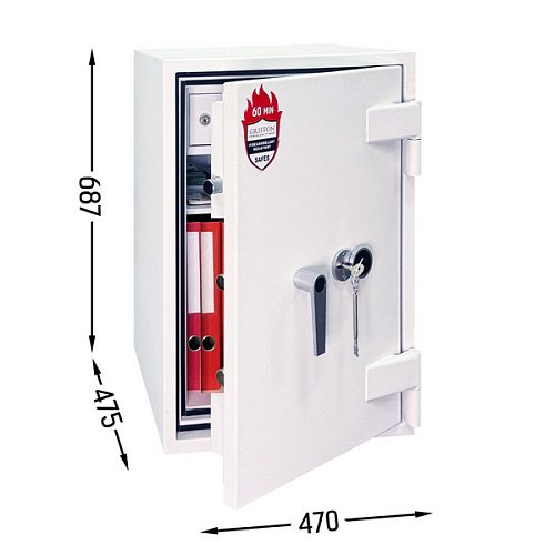 Сейф вогнестійкий GRIFFON FRS.70.K WHITE - Фото №2