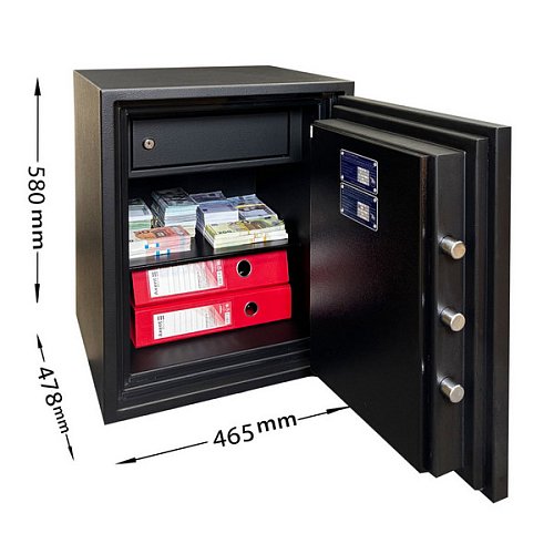 Сейф огнестойкий GRIFFON FRS.57.K BLACK - Фото №10