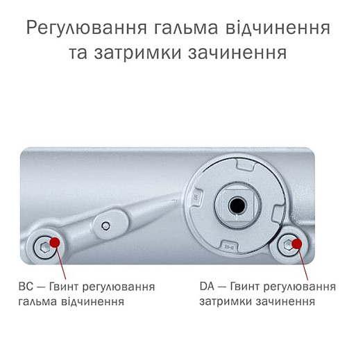 Доводчик RYOBI D-4550 BC/DA UNIV до 200кг FIRE Серый - Фото №8